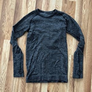 Lululemon Heathered Black and Gray Rest Less Pullover